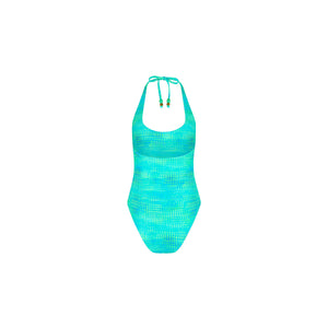 Scoop Halter Cheeky One Piece - Summer Seas