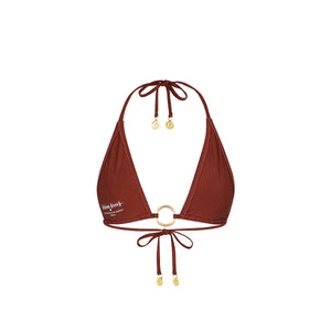 Ring Halter Bikini Top - Cinnamon Sugar