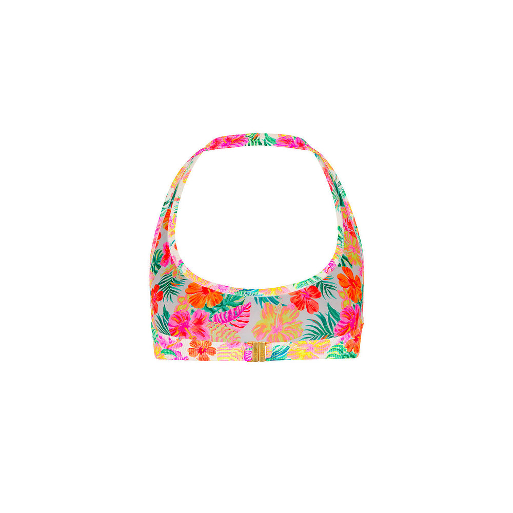 Slim Crop Halter Bikini Top - Island Escape
