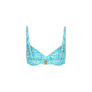 Decorative Ditzy Underwire Bikini Top - Ocean Aura
