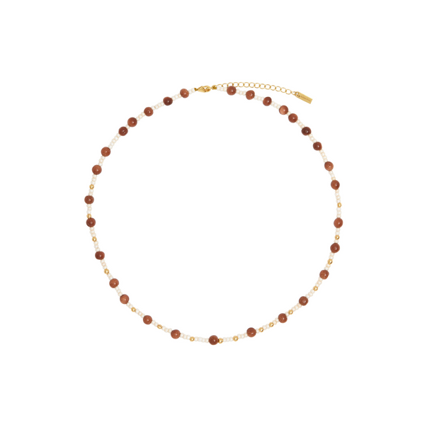 Beaded Gem Necklace - Coco