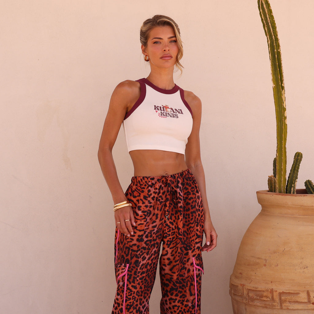 Bind Crop Tank Top - Wild West