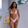 Bind Tie Halter Bikini Top - Sunshine Sorbet