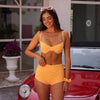 Cheeky Retro Swim Short - Orange Cream
