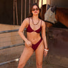 Cheeky V Bikini Bottom - Sangria