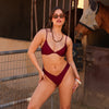 Cheeky V Bikini Bottom - Sangria