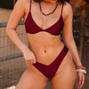 Cheeky V Bikini Bottom - Sangria
