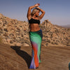 Chiffon Tie Side Maxi Skirt - Spellbound Swirl