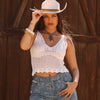 Crochet Knit Cami - Ivory