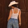 Crochet Knit Cami - Ivory