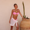 Crochet Knit Mini Sarong - Ivory