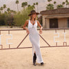 Crochet V Neck Maxi Dress - Ivory