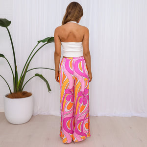 Drawstring Resort Pants - Sunrise Swirl