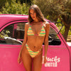 Duo Ring Halter Bikini Top - Sunshine Lover