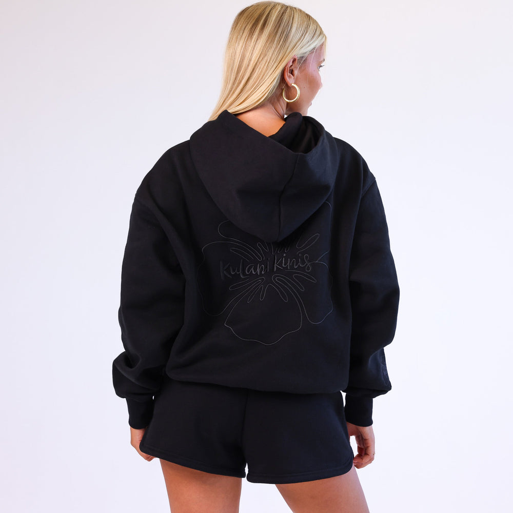 Embroidered Track Shorts - Twilight Black