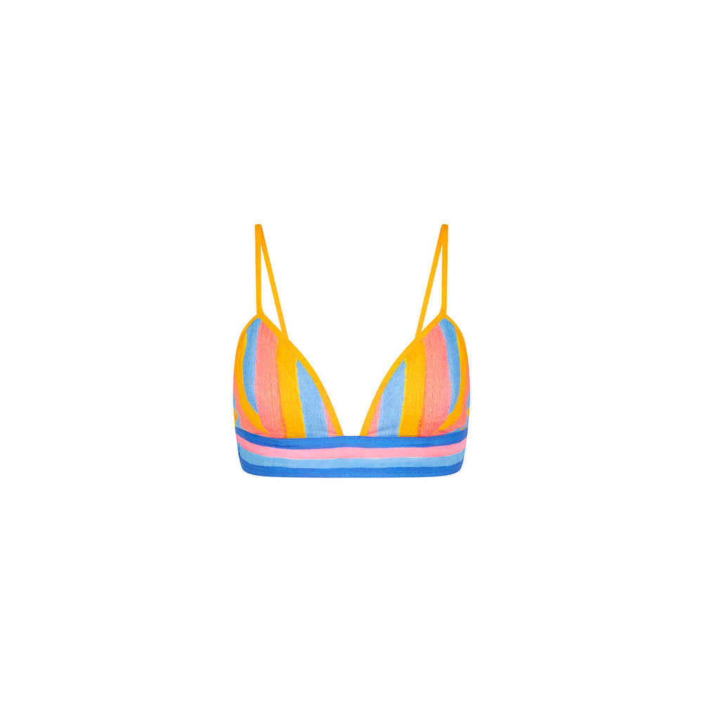 Bralette Crop Top - Seaside Stripe