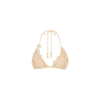 Applique Crochet Halter Top - Sunset Shell