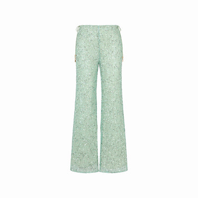 Flare Tie Side Pants - Sea Spritz