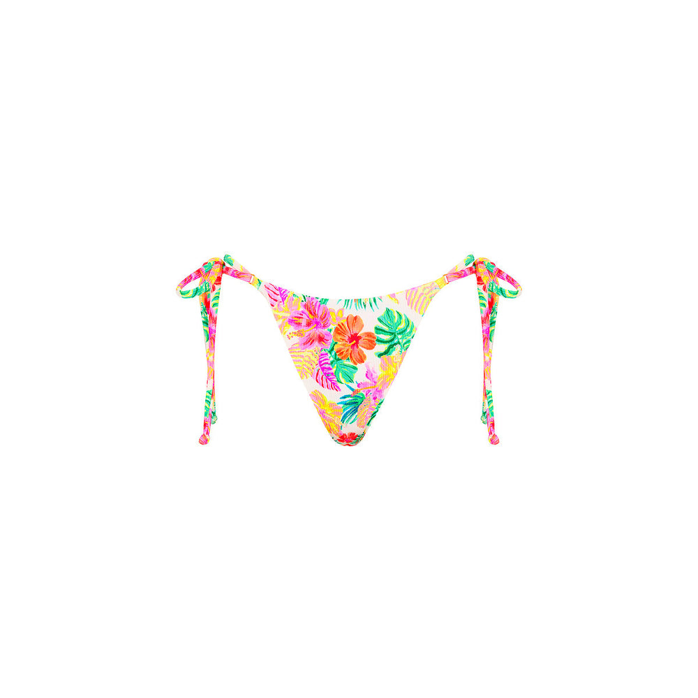 Thong Tie Side Bikini Bottom - Island Escape