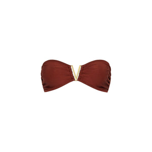 Mega V Strapless Bandeau Bikini Top - Cinnamon Sugar