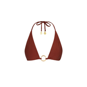 Ring Halter Bikini Top - Cinnamon Sugar