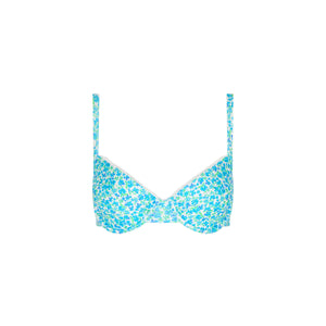 Decorative Ditzy Underwire Bikini Top - Ocean Aura