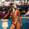 Full Coverage Tie Bikini Bottom - Strawberry Vanilla