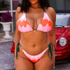 Full Coverage Tie Bikini Bottom - Strawberry Vanilla