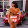 Full Coverage Tie Bikini Bottom - Strawberry Vanilla