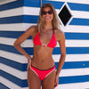 Halter Bralette Bikini Top - Cherry Cola