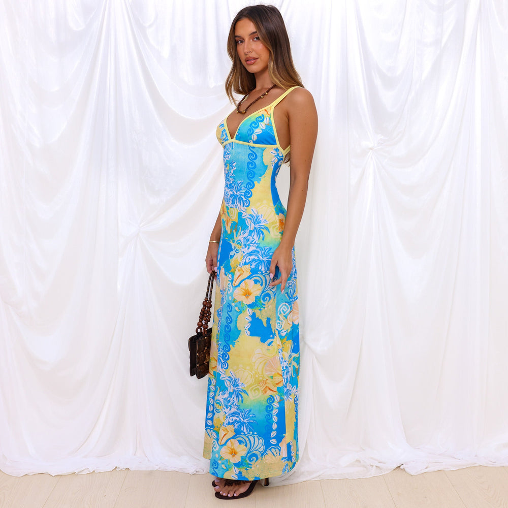 Isla Maxi Dress - Limoncello Lagoon