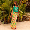 Knit Halter Tank Top - Green Envy