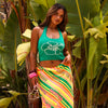 Knit Halter Tank Top - Green Envy
