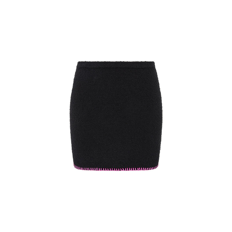 Classic Knit Mini Skirt - Black