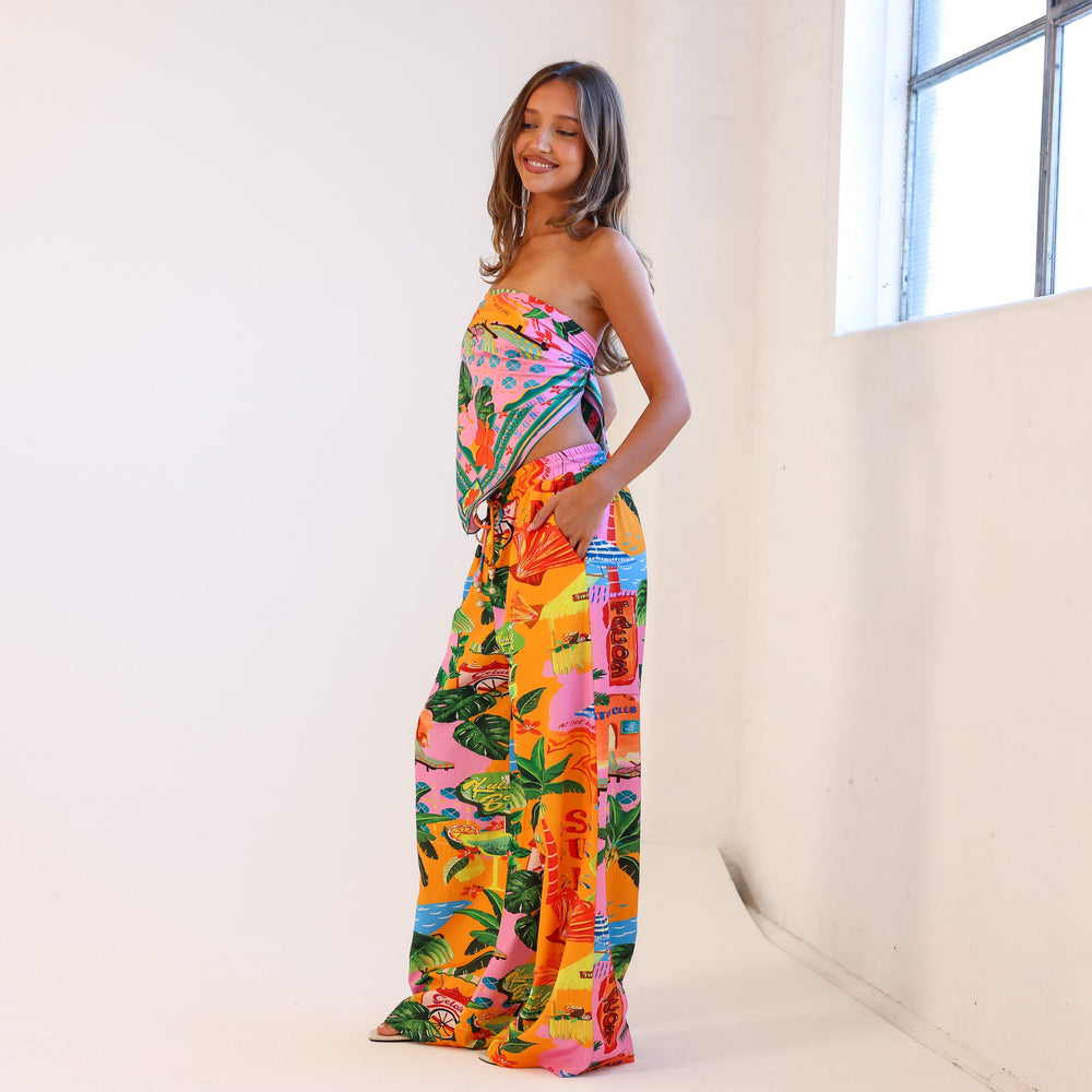 Summer Bandana Scarf Top - Sunlit Spritz