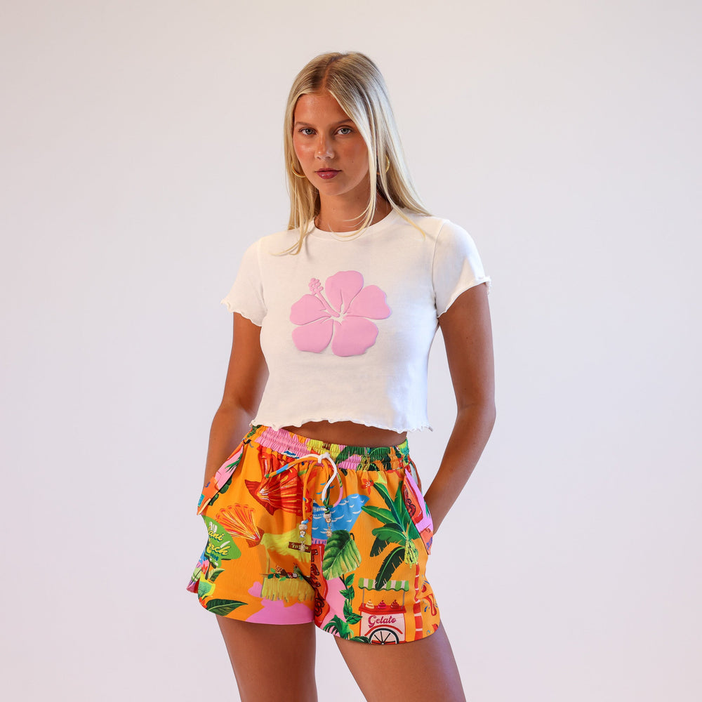 Lightweight Summer Shorts - Sunlit Spritz
