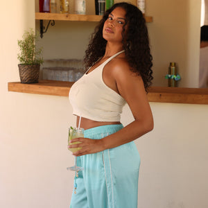 Lola Knit Halter Tank - Toasted Coconut