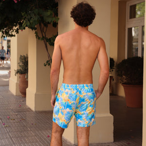Men's Swim Trunks - Limoncello Lagoon