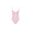 Double Ruffle Underwire One Piece - Flamingo Flora