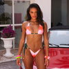 Ring Cheeky Tie Bikini Bottom - Strawberry Vanilla