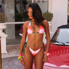 Ring Cheeky Tie Bikini Bottom - Strawberry Vanilla