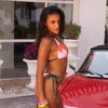 Ring Cheeky Tie Bikini Bottom - Strawberry Vanilla