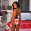 Ring Cheeky Tie Bikini Bottom - Strawberry Vanilla