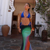Ring Halter Bikini Top - Blue Lagoon