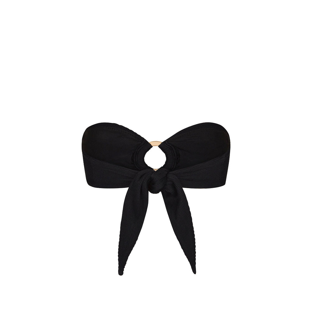Strapless Bandeau Bikini Top - Pitch Black