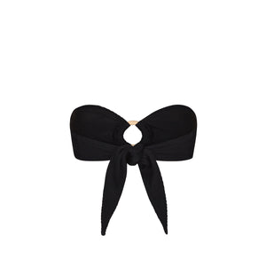 Strapless Bandeau Bikini Top - Pitch Black