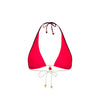 Bind Tie Halter Bikini Top - Cherry Cola