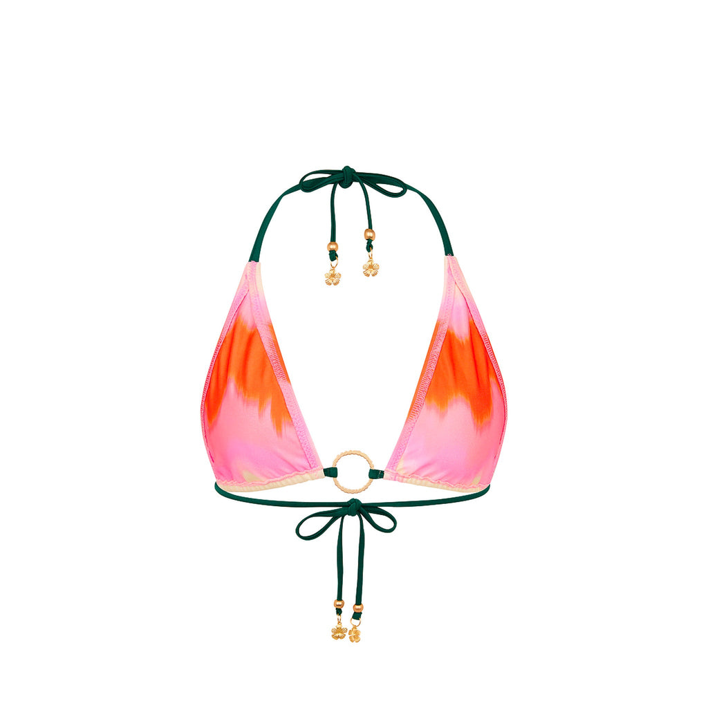Ring Halter Bikini Top - Strawberry Vanilla