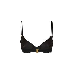 Push Up Slim Underwire Bikini Top - Pitch Black