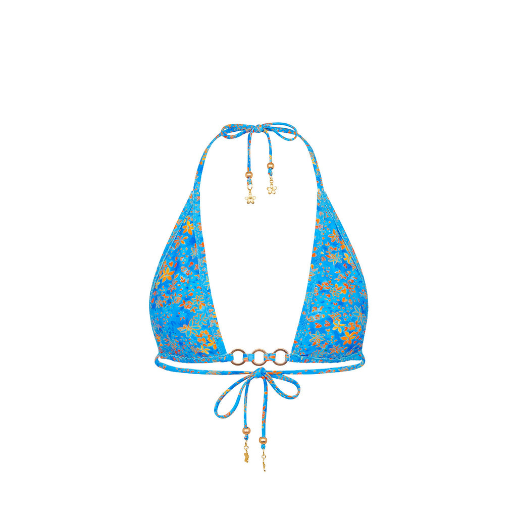 Trio Ring Triangle Bikini Top - Cream Soda
